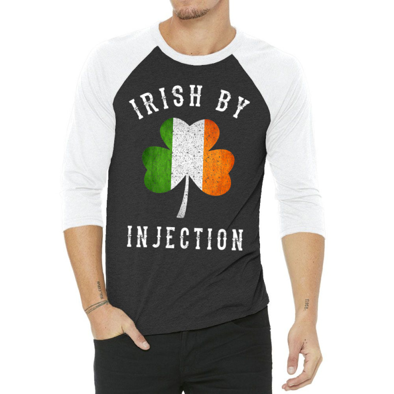 Womens Funny Irish By Injections   St Patricks Day Gift Vneck 3/4 Sleeve Shirt | Artistshot