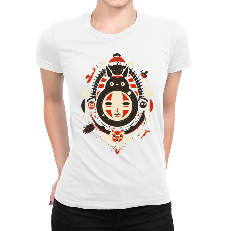 New Mmtotoro Studio Ghiblimm Ladies Fitted T-Shirt by antrasinv8 | Artistshot