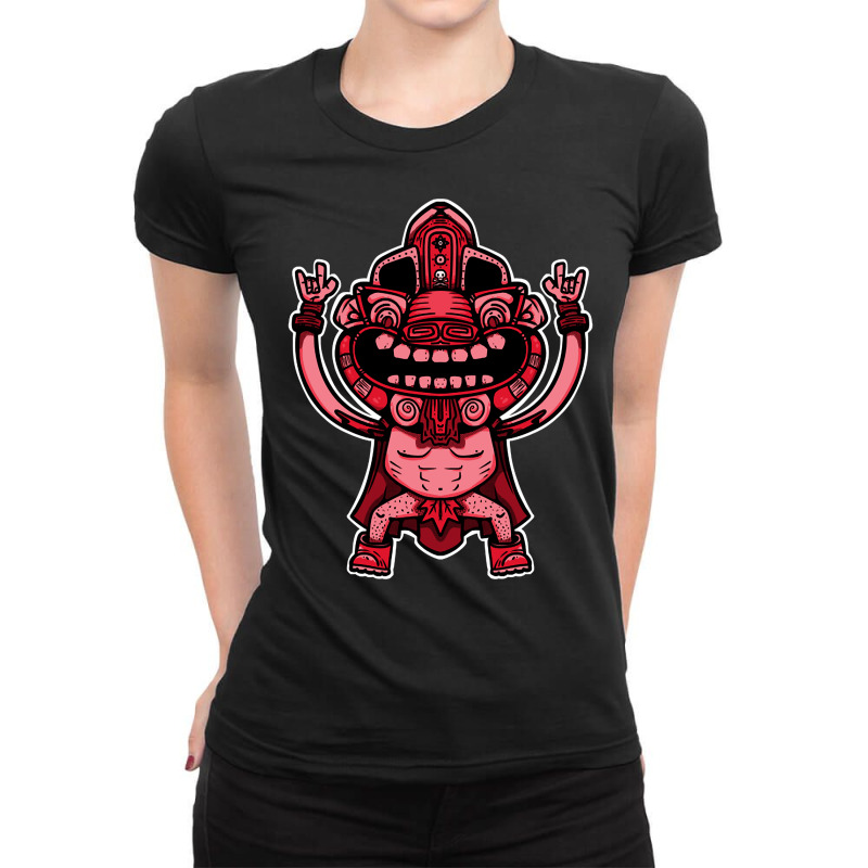 Limited Edition Aztec Warrior Red Ladies Fitted T-Shirt by Inmamlil638 | Artistshot