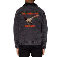 Feathers   Get Over It Unisex Sherpa-lined Denim Jacket | Artistshot