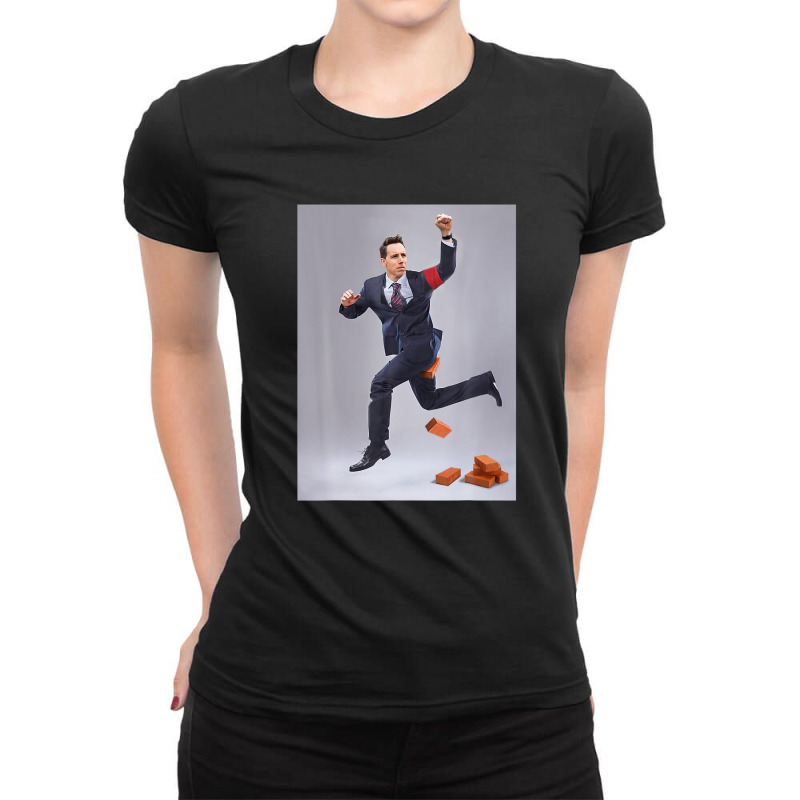 Josh Hawley Run Free Funny Josh Hawley Running Ladies Fitted T-Shirt by plavouryu5 | Artistshot