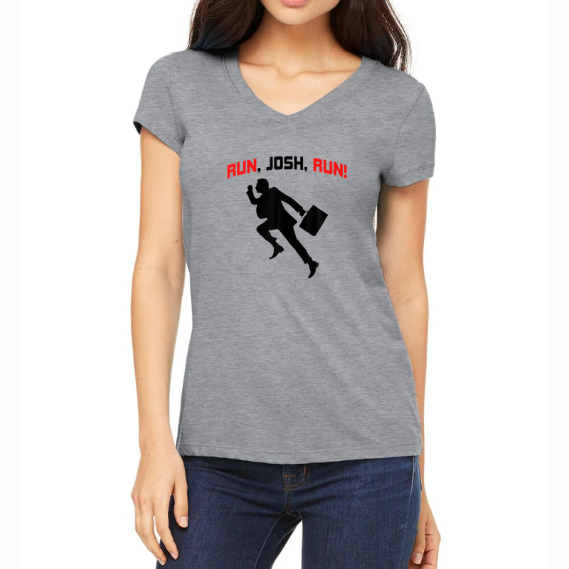 Josh Hawley Run Free Funny Josh Hawley Running Women's V-Neck T-Shirt by plavouryu5 | Artistshot