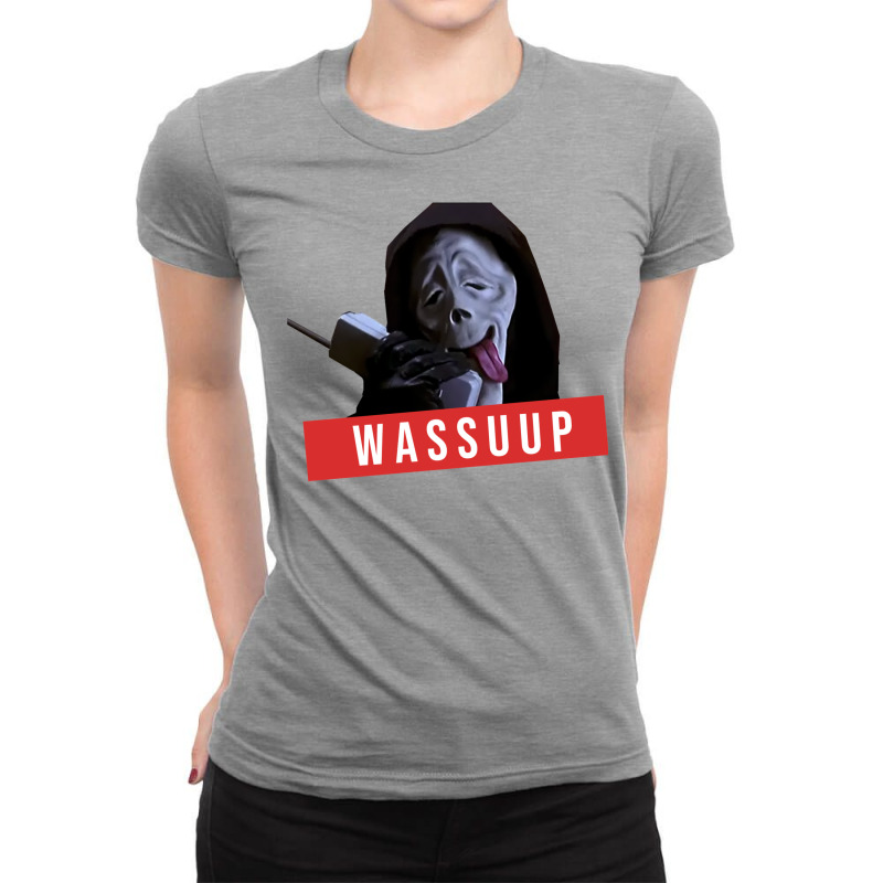 Wassup Scream Scary Movie Fun Ladies Fitted T-Shirt by sofiahakchayf | Artistshot