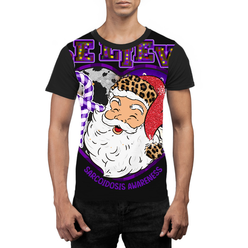 Hot Trend Sarcoidosis Awareness Awareness - Santa Believe Leopard Chri Graphic T-shirt | Artistshot