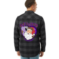 Hot Trend Sarcoidosis Awareness Awareness - Santa Believe Leopard Chri Flannel Shirt | Artistshot