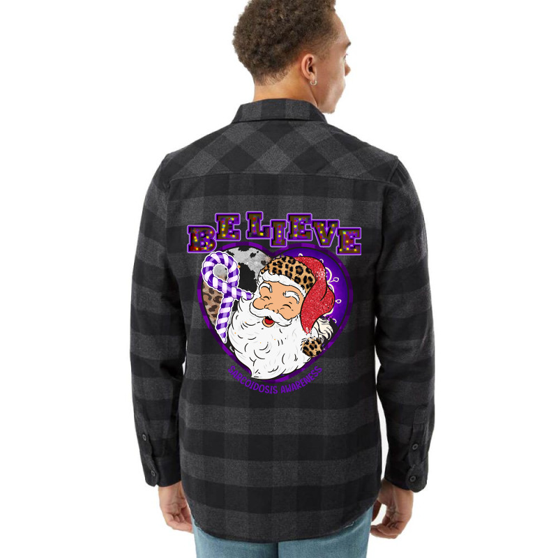 Hot Trend Sarcoidosis Awareness Awareness - Santa Believe Leopard Chri Flannel Shirt | Artistshot