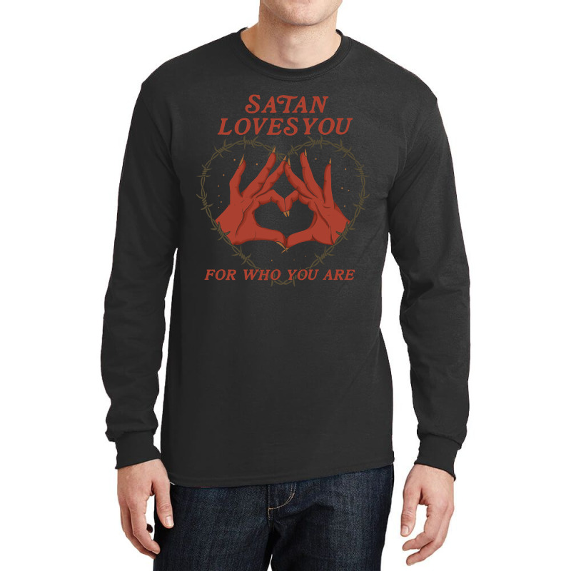 Limited Edition Satan Loves You Long Sleeve Shirts by poppyallen | Artistshot