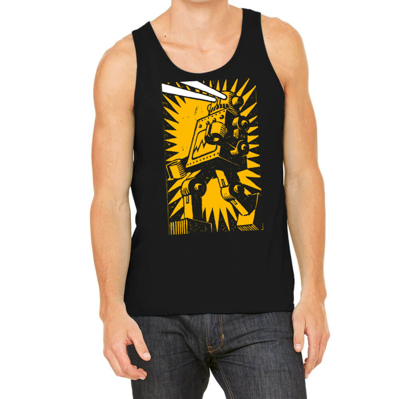 Black Robot Tank Top by juncajfaldux | Artistshot