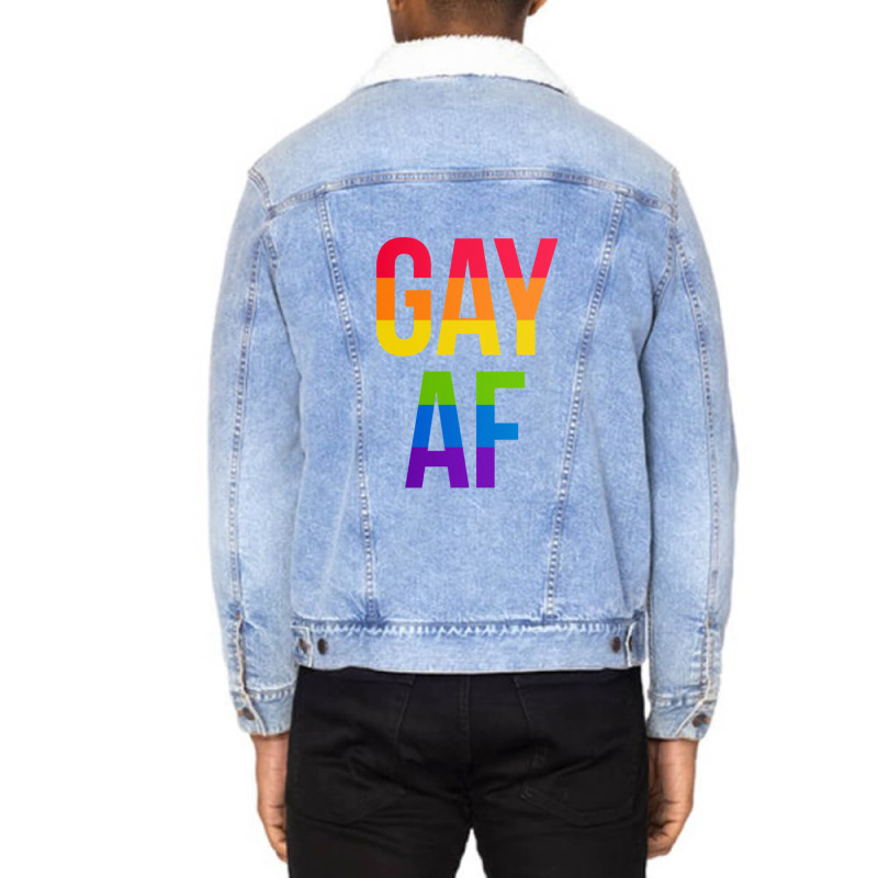 Gay Af Unisex Sherpa-lined Denim Jacket | Artistshot