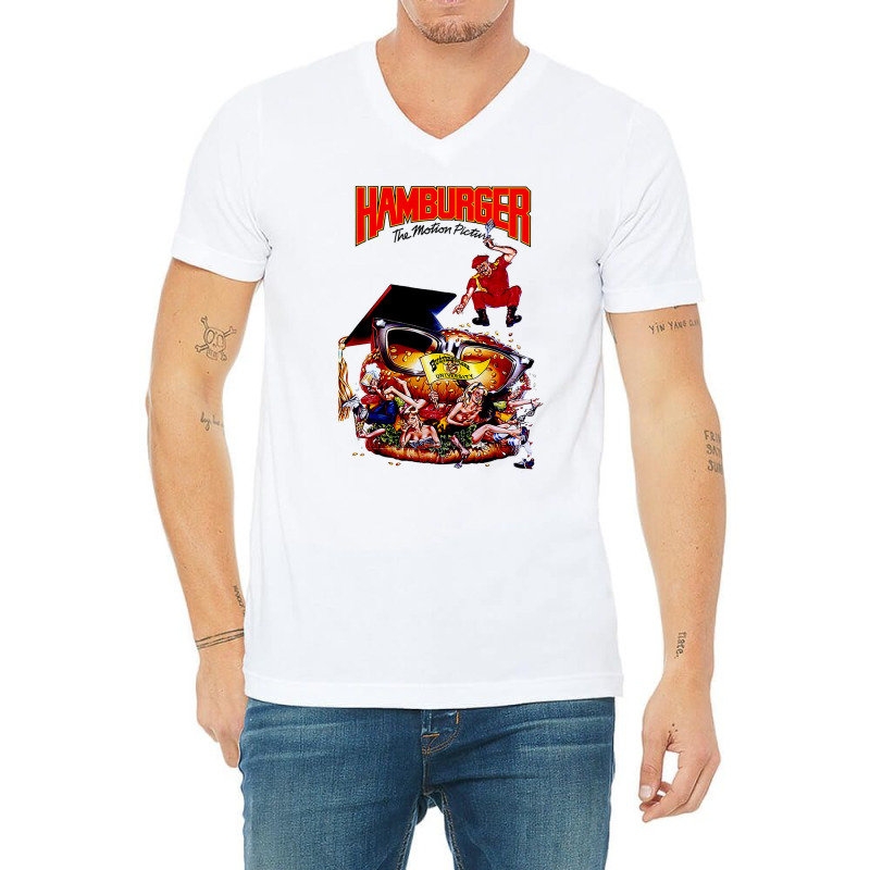 Hamburger The Motion Picture V-Neck Tee by grandifacotem | Artistshot