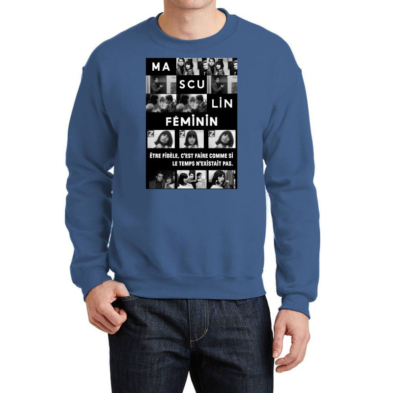 Masculin Féminin (1966 Film) Jean Luc Godard Crewneck Sweatshirt by zainisyrinez | Artistshot