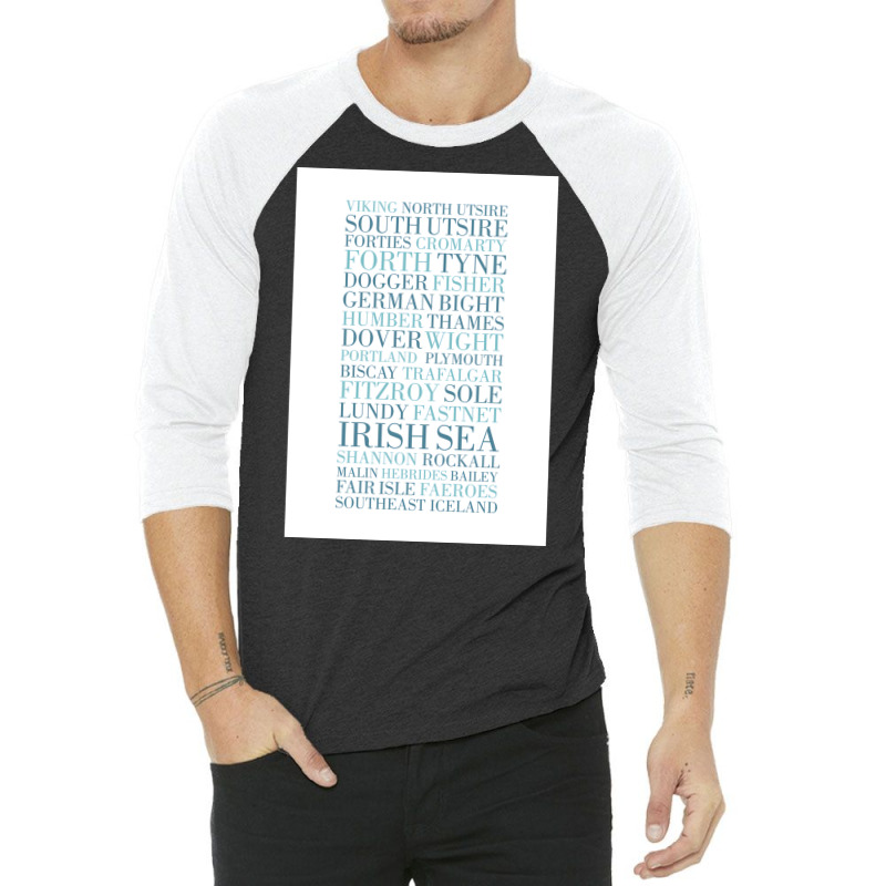 Shipping Forecast As Heard Of Radio 4  Gift Music 3/4 Sleeve Shirt | Artistshot