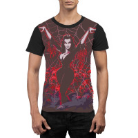 Vampira Spider Web Gothic Graphic T-shirt | Artistshot