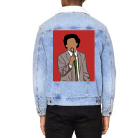 Eric Andre Sticker Poster Vintage Unisex Sherpa-lined Denim Jacket | Artistshot