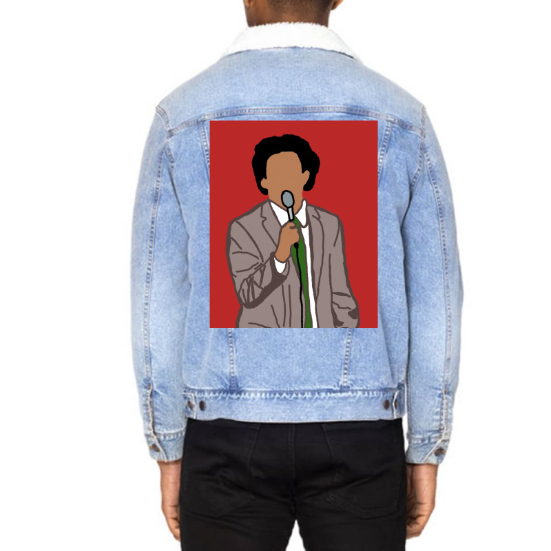 Eric Andre Sticker Poster Vintage Unisex Sherpa-Lined Denim Jacket by gonarakaisoe | Artistshot