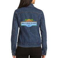 Trending Bald Head Island Beach - North Carolina, Tropical Palm Trees Ladies Denim Jacket | Artistshot