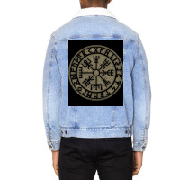 Vegvisir Viking Compass Norse Symbol Protection Nordic Vikings Essenti Unisex Sherpa-lined Denim Jacket | Artistshot