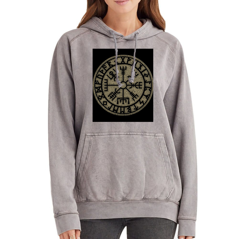 Vegvisir Viking Compass Norse Symbol Protection Nordic Vikings Essenti Vintage Hoodie by aleescayenn | Artistshot