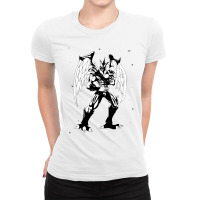 Avian Black And White Minimal Art 1 Ladies Fitted T-shirt | Artistshot