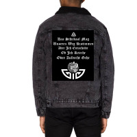 Nordic Viking Warrior Quotes Fate May Determine  Humor 70s Unisex Sherpa-lined Denim Jacket | Artistshot