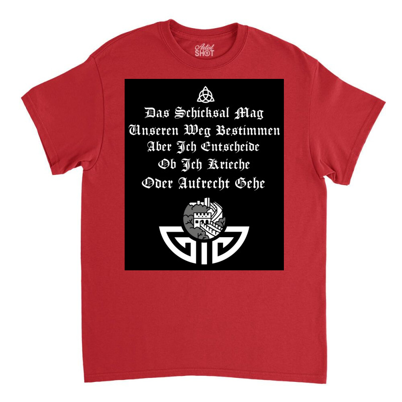 Nordic Viking Warrior Quotes Fate May Determine  Humor 70s Classic T-shirt | Artistshot