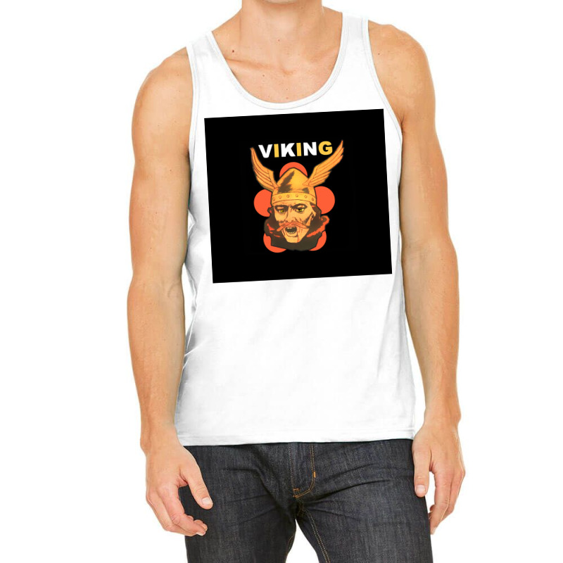 Viking Warrior With Winged Helmet And Mustache  Yellow 80s Tank Top | Artistshot