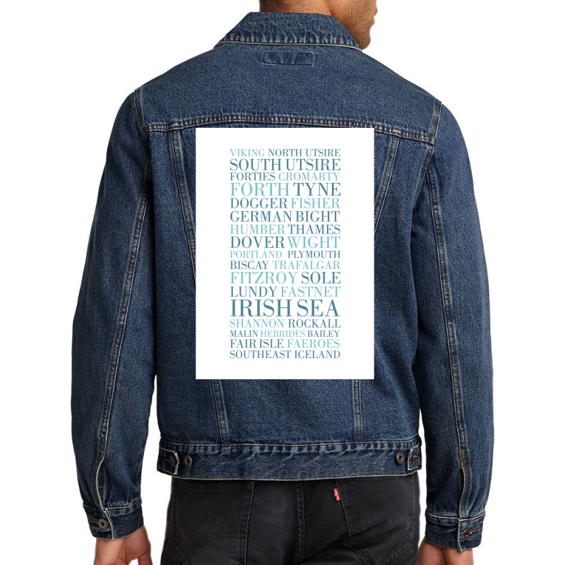 Shipping Forecast As Heard Of Radio 4  Nostalgia 80s Quote Men Denim Jacket | Artistshot