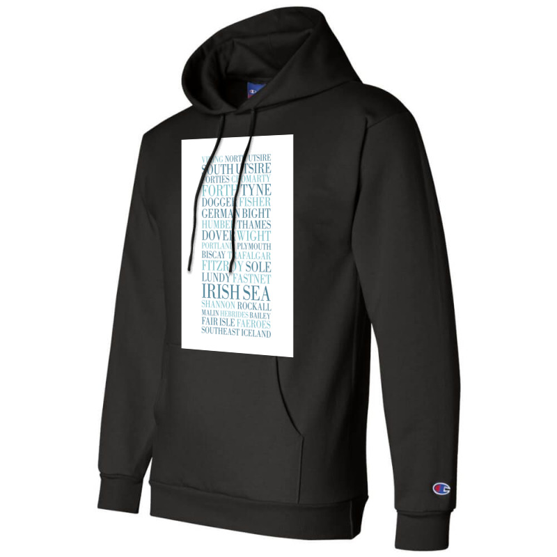 Shipping Forecast As Heard Of Radio 4  Nostalgia 80s Quote Champion Hoodie | Artistshot