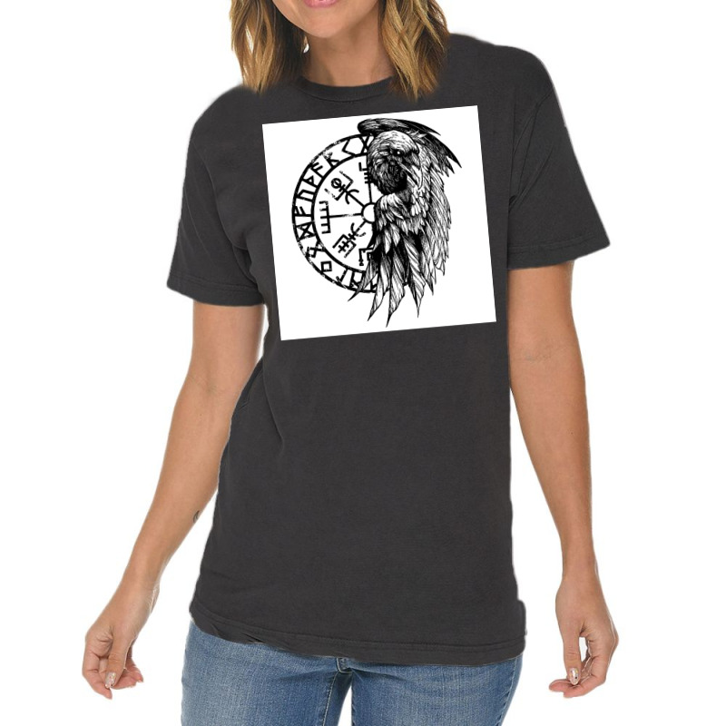 Viking Raven Vegvisir  Hippie Boy Vintage T-Shirt by aljalyjfrh | Artistshot