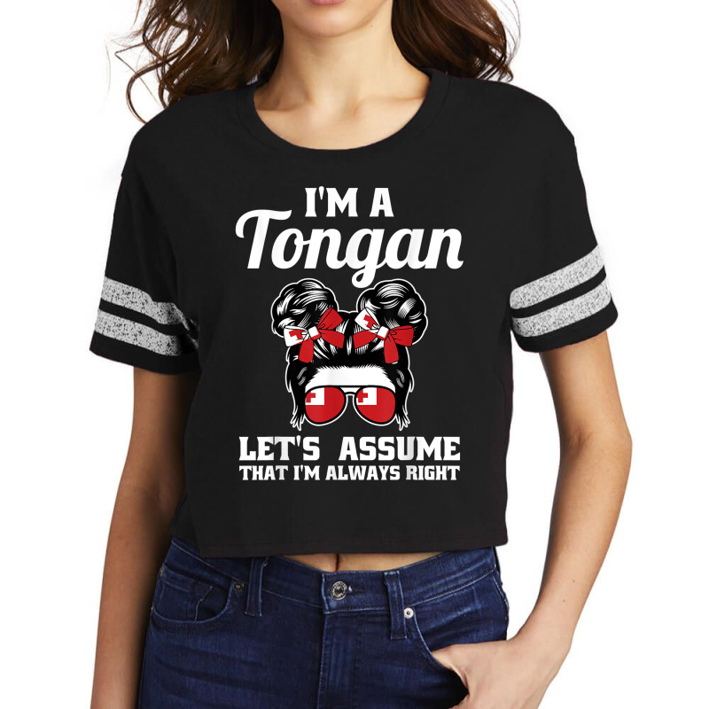 I'm A Tongan Let's Assume That I'm Always Right Tonga T Shirt Scorecard Crop Tee by darrene68stu | Artistshot