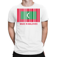 Made In Maldives Flag Barcode T Shirt T-shirt | Artistshot