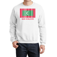 Made In Maldives Flag Barcode T Shirt Crewneck Sweatshirt | Artistshot