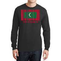 Made In Maldives Flag Barcode T Shirt Long Sleeve Shirts | Artistshot