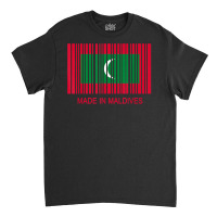 Made In Maldives Flag Barcode T Shirt Classic T-shirt | Artistshot