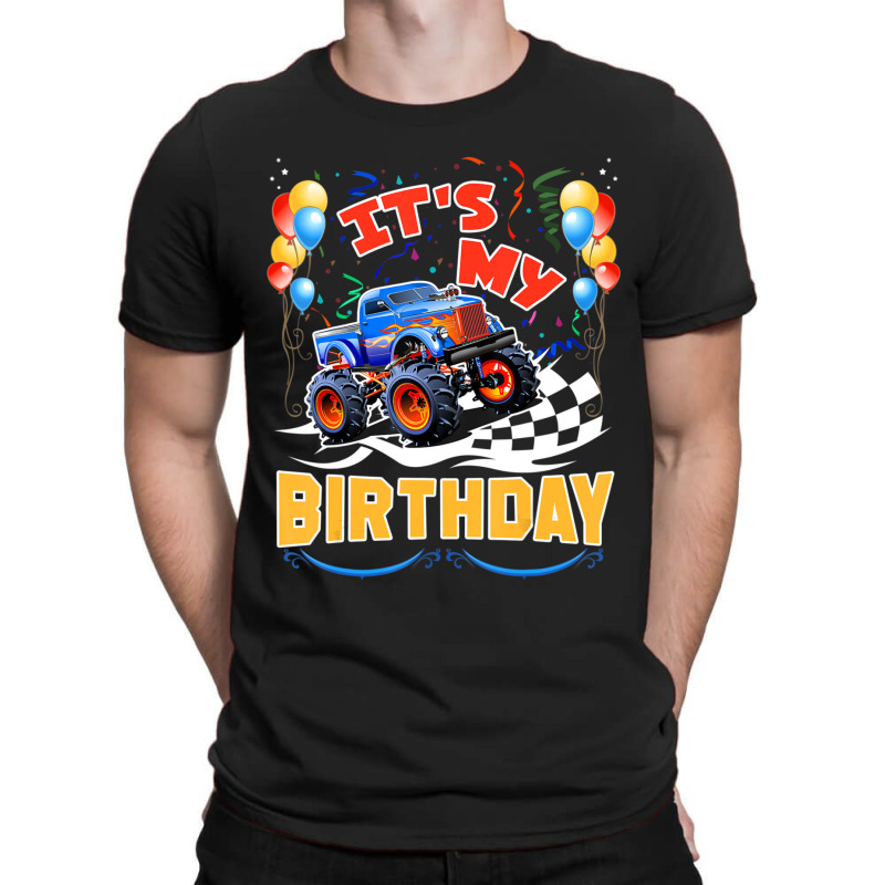 Trending It Is My Birthday Boy Monster Truck Car Party Day Kids Cute T-shirt | Artistshot