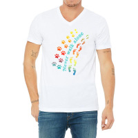 Never Walk Alone Dog Tracks Gift V-neck Tee | Artistshot