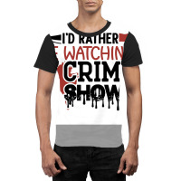 Rather Watching Crime Shows Funny Crime Poster 70s Graphic T-shirt | Artistshot