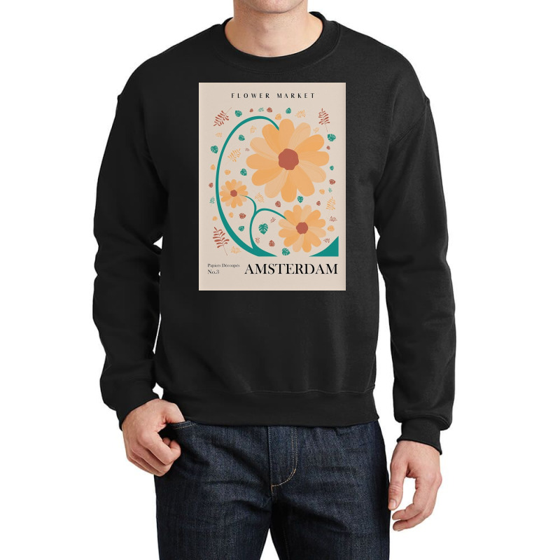 Flower Market Amsterdam Crewneck Sweatshirt by currygeorge | Artistshot