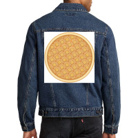 Round Waffle Poster Boy Men Denim Jacket | Artistshot