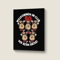 Mens Welcome To The Club Of The Old Bags Old Bag 50th Birthday T Shirt Portrait Canvas Print | Artistshot