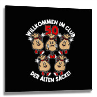 Mens Welcome To The Club Of The Old Bags Old Bag 50th Birthday T Shirt Metal Print Square | Artistshot