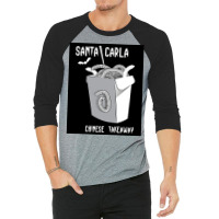 Santa Clara Chinese Takeaway Minimalist Tv Amp Design Film Amp Tv Art 3/4 Sleeve Shirt | Artistshot