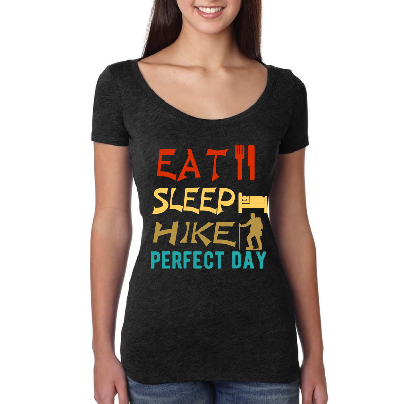 Hot Trend Eat Sleep Hike Repeat-sghjk Women's Triblend Scoop T-shirt by Jerhogen528 | Artistshot