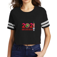 Happy Vaccin Year 2021 Scorecard Crop Tee | Artistshot