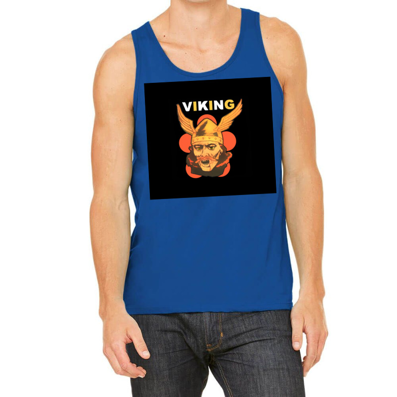 Viking Warrior With Winged Helmet And Mustache  Gift 70s Tank Top | Artistshot