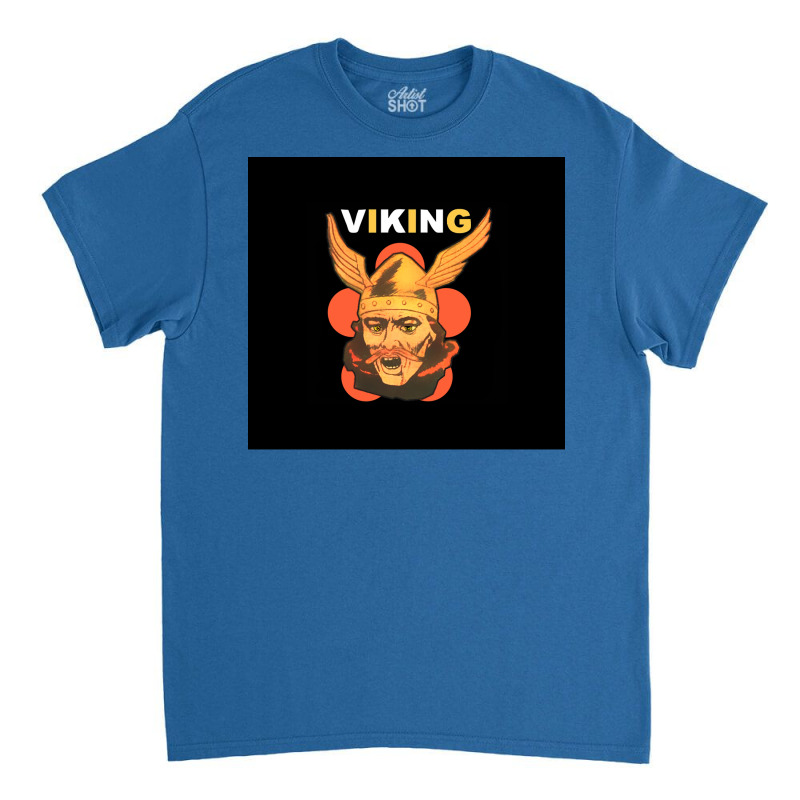 Viking Warrior With Winged Helmet And Mustache  Gift 70s Classic T-shirt | Artistshot