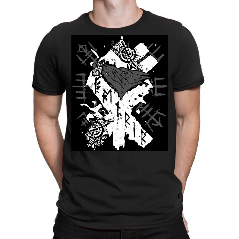 Viking Wolf Rune Fenrir Amp Vegvisir Runes Symbol  Quote Tumblr T-shirt | Artistshot