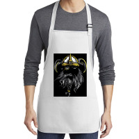 Viking Warrior Beard Power With Horned Helmet  Gift Love Medium-length Apron | Artistshot