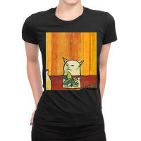 Picasso Cat Meme Paint Ladies Fitted T-shirt | Artistshot