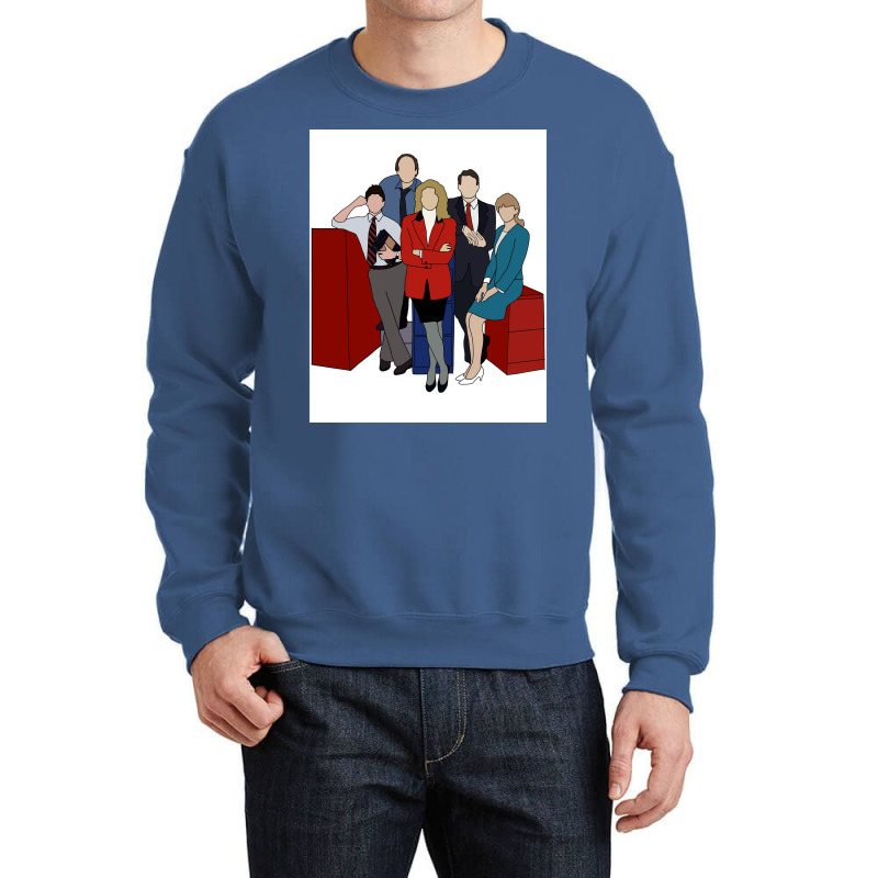 Murphy Brown Poster Blue Crewneck Sweatshirt | Artistshot